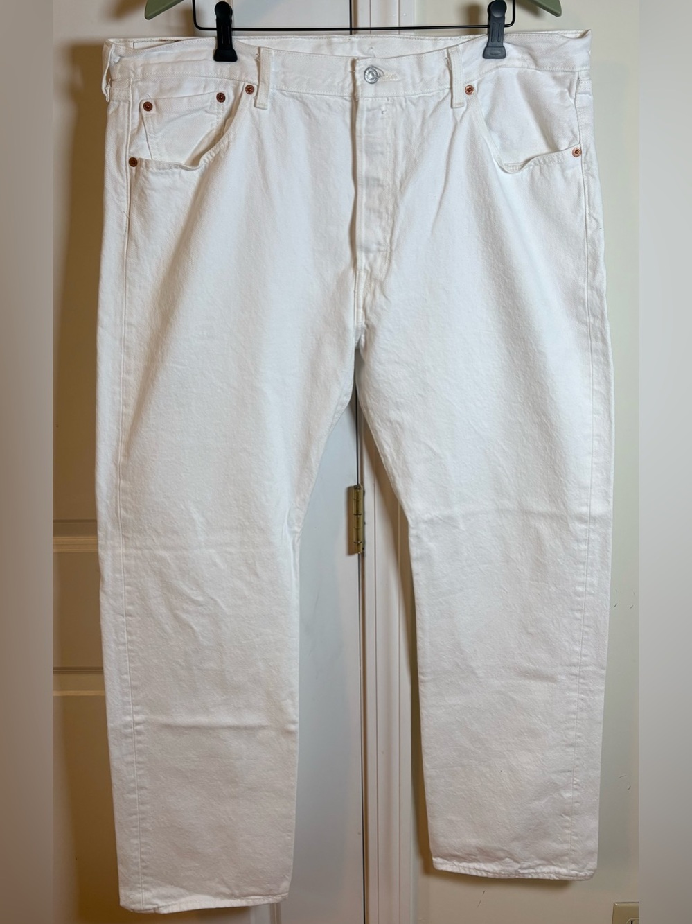 Levi's Vintage White Cotton Straight Men's Jeans 40 x 32